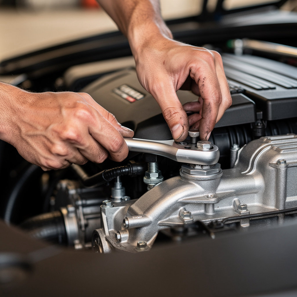 Corey's German Auto Repair expert technician performing specialized diagnostics on a German luxury vehicle in San Diego